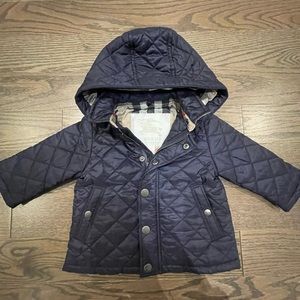 Burberry Kids - Navy Quilted Jacket